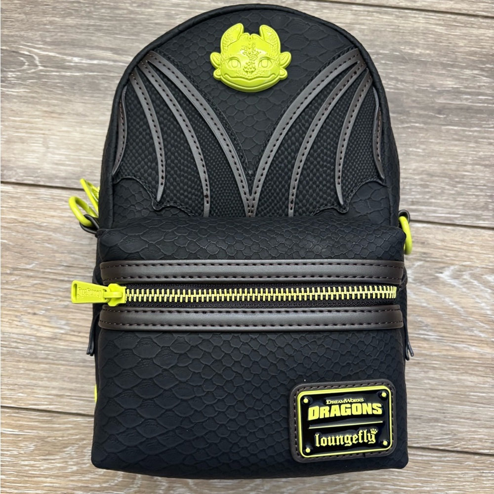 The Loungefly How To Train Your Dragon Night Fury Sling Crossbody Bag